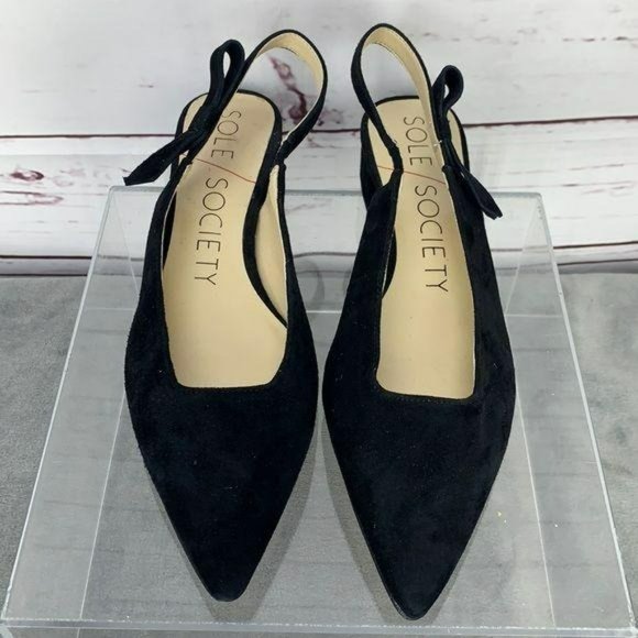Sole Society Suede Sling-Back Pumps-Manalynn - Picture 2 of 9